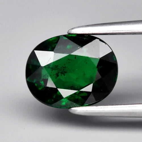 1.09ct 7x5.6mm Oval Natural Forest Green Tsavorite Garnet, Tanzania