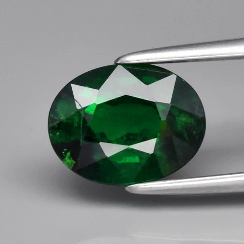1.69ct 8.3x6.4mm Oval Natural Forest Green Tsavorite Garnet, Tanzania