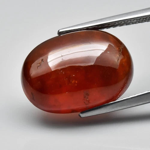 10.35ct 14.8x10.4mm Oval Cabochon Natural Orange Hessonite Garnet, Africa