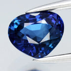 AIGS CERTIFICATE Incl.* 0.90ct VVS Heart Natural Blue Sapphire Gemstone, Heated