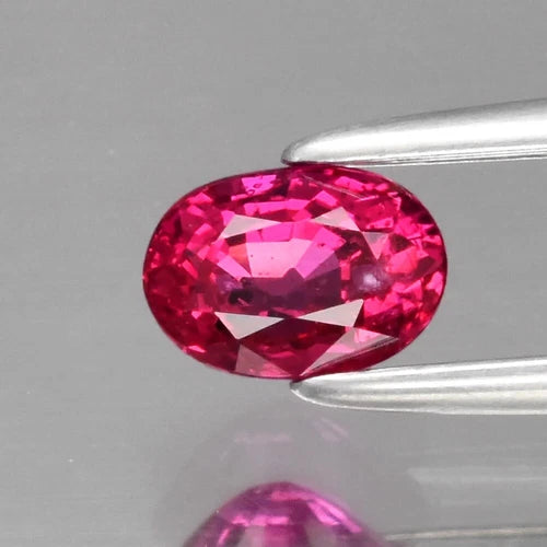 0.48ct 5x3.5mm Oval Natural Unheated Purplish Red Ruby Gemstone Mozambique