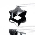 1.53ct 7.6x7.53mm Flower Natural Treated Fancy Jet Black Diamond Opaque (AAA)