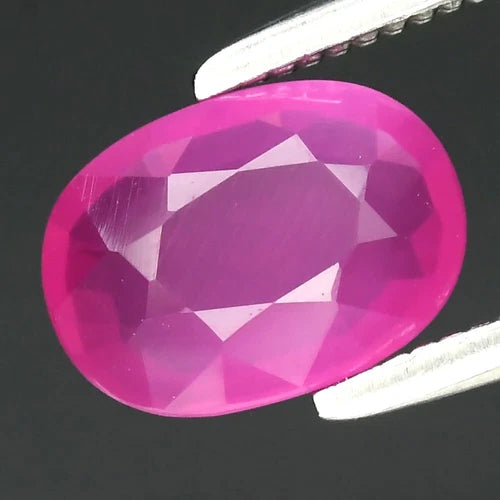 0.94ct 7x5mm Oval Unheated Pinkish Red Ruby Gemstone, Africa