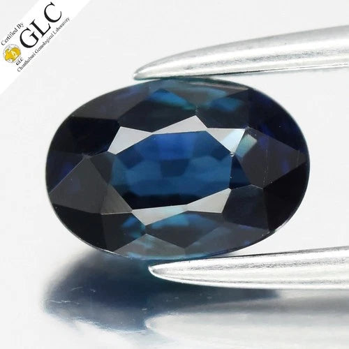 GLC CERTIFIED 0.71ct VVS Oval Natural Blue Sapphire - Unheated, Africa Gem