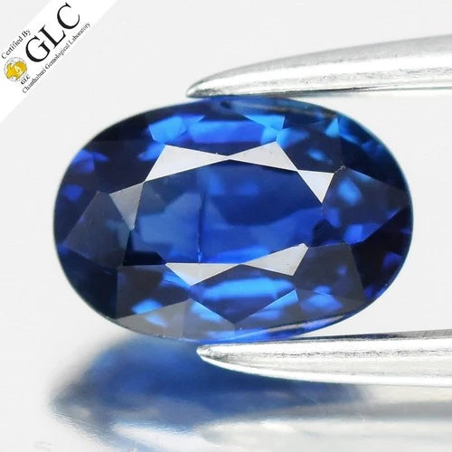 GLC CERTIFIED 0.62ct VS Oval Natural Blue Sapphire - Unheated, Africa Gemstone