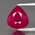 1.97ct 8x7.5mm Pear Natural Purplish Red Ruby Mozambique Gemstone