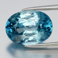 5.76ct 11.3x8mm VS Oval Natural Blue Zircon - Gentle Heat, Cambodia Gemstone