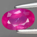 CERTIFICATE Incl.* 0.58ct Oval Natural Unheated Purple-Red Ruby, Gemstone
