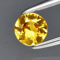 0.31ct 4mm Round Brilliant Yellow Sapphire Gemstone, Thailand