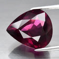 7.75ct 13.5x11.6mm Pear Natural Purplish Pink Rhodolite Garnet, Madagascar