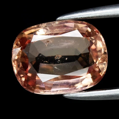 1.41ct 7.5x5.7mm Cushion Orangy Pink Sapphire Gemstone Africa *Heated