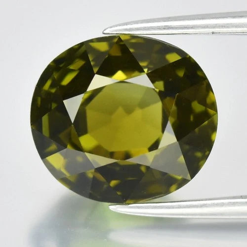 3.11ct VVS Oval Natural Yellowish Green Tourmaline - Unheated, Mozambique Gem