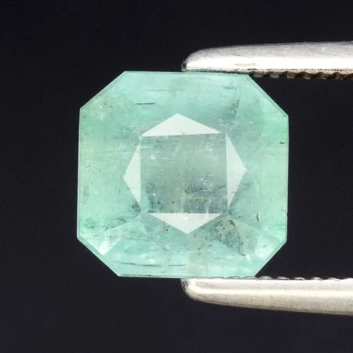 1.25ct 6.3x6.2mm Octagon Natural Green Emerald - Nigeria Gemstone