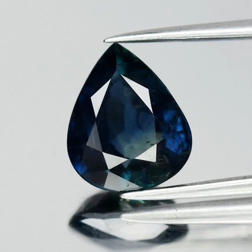 3.70ct 10.3x8.5mm Pear Natural Green Blue Sapphire - Heated, Australia Gem
