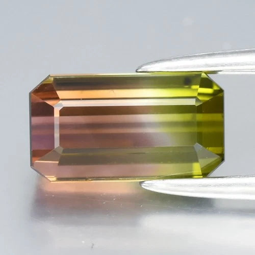 1.17ct 7.8x4.3mm IF Oval Natural Tri Color Tourmaline - Unheated, Africa Gem