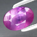 0.76ct 6.3x4.5mm Oval Natural Unheated Purplish Pink Sapphire, Gemstone