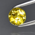 0.26ct 4mm VS Round Brilliant Greenish Yellow Sapphire Gemstone, Thailand