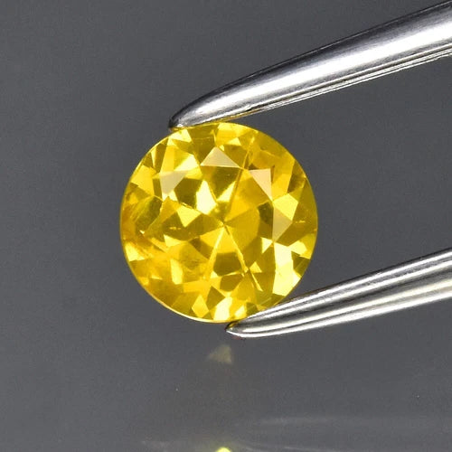 0.29ct 4mm VS Round Brilliant Yellow Sapphire Gemstone, Thailand