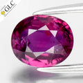 GLC CERTIFIED 1.01ct Oval Natural Purplish Red Ruby - Unheated Mozambique Gem