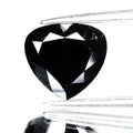 2.70ct 9.06x8.3mm Heart Natural Treated Fancy Jet Black Diamond Opaque (AAA)