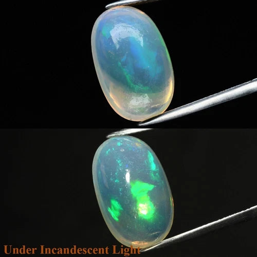 8.47ct 18.3x11.5mm Oval Cab Natural Play-of-Color Crystal Opal Gemstone Ethiopia