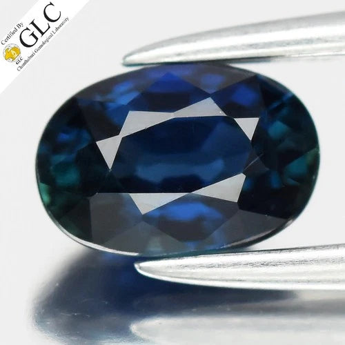 GLC CERTIFIED 0.79ct VVS Oval Natural Blue Sapphire - Heated, Africa Gemstone