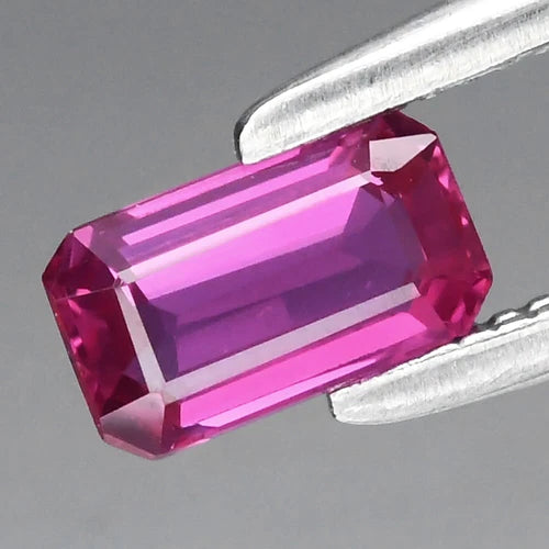 0.41ct 5.3x3mm VVS Octagon Unheated Pinkish Red Ruby Gemstone, Africa