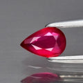 0.34ct 5.7x3.8mm Pear Unheated Pinkish Red Ruby Gemstone Mozambique Stunning!