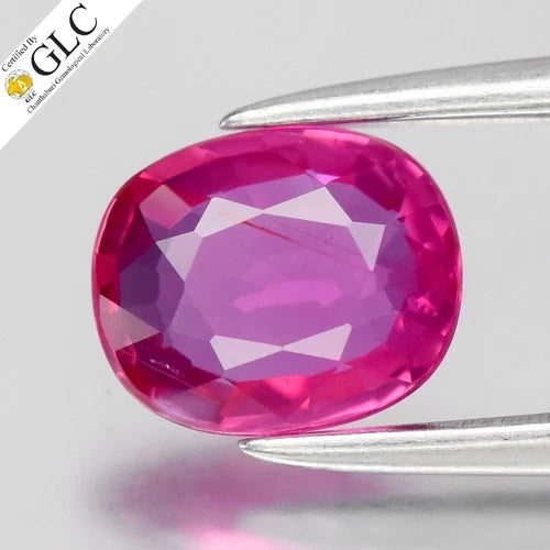 GLC CERTIFIED 0.75ct VS Oval Natural Pink Sapphire - Unheated, Mozambique Gem