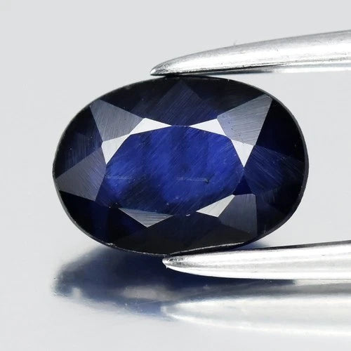 0.98ct 7x5mm Oval Blue Sapphire - Ceylon Gemstone