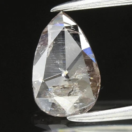 0.48ct Pear Rose Cut Natural Untreated Fancy Pinkish Brown Diamond I1