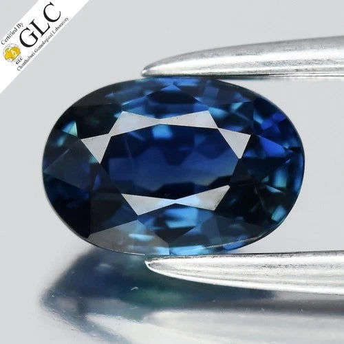 GLC CERTIFIED 0.69ct VVS Oval Natural Blue Sapphire - Heated, Africa Gemstone