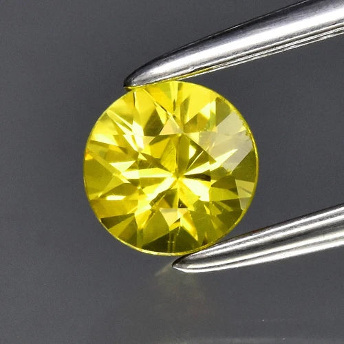 0.33ct 4mm VVS Round Brilliant Yellow Sapphire Gemstone, Thailand