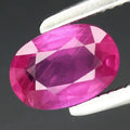 0.69ct 6x4mm Oval Unheated Pinkish Red Ruby Gemstone, Africa