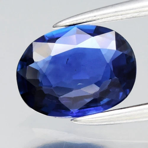 AIGS CERTIFICATE Incl.* 0.74ct VS Oval Blue Sapphire Gemstone Africa, Heated