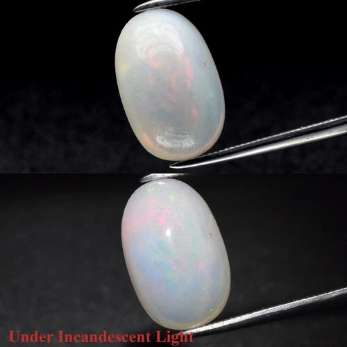 3.50ct 13.3x8.8mm Oval Cab Natural Play-of-Color Crystal Opal Gemstone Ethiopia