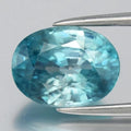 3.51ct 9.2x7mm Oval Natural Blue Zircon - Gentle Heat, Cambodia Gemstone