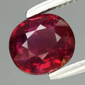 0.72ct 5.2x4.8mm Oval Unheated Red Ruby Gemstone, Africa