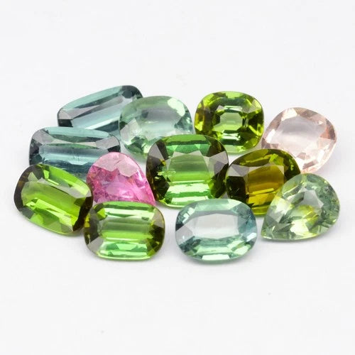 12pcs Lot 10.78ct t.w Natural Multi Color Tourmaline - Unheated, Africa Gems