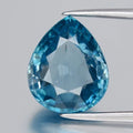 5.77ct 11.5x9.5mm VS Pear Natural Blue Zircon - Gentle Heat Cambodia Gemstone
