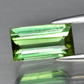 0.85ct 7.5x4mm Baguette Natural Unheated Green Tourmaline, Mozambique