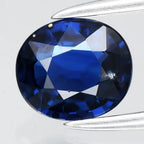 AIGS CERTIFICATE Incl.* 0.83ct VS Oval Natural Blue Sapphire Gemstone, Heated