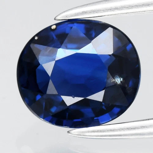 AIGS CERTIFICATE Incl.* 0.83ct VS Oval Natural Blue Sapphire Gemstone, Heated