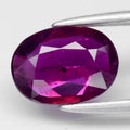 0.98ct 7.5x5.5mm Oval Purplish Red Ruby - Unheated, Madagascar Gem