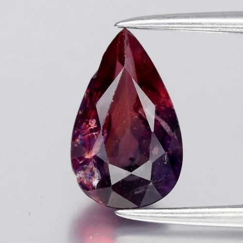 1.65ct Pear Natural Blue Purplish Pink Sapphire - Unheated Tanzania Gemstone