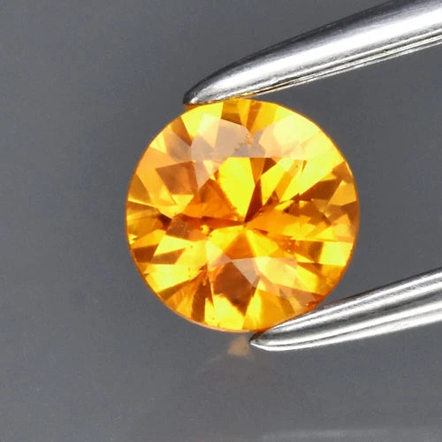 0.31ct 4mm VS Round Brilliant Yellow Sapphire Gemstone, Thailand