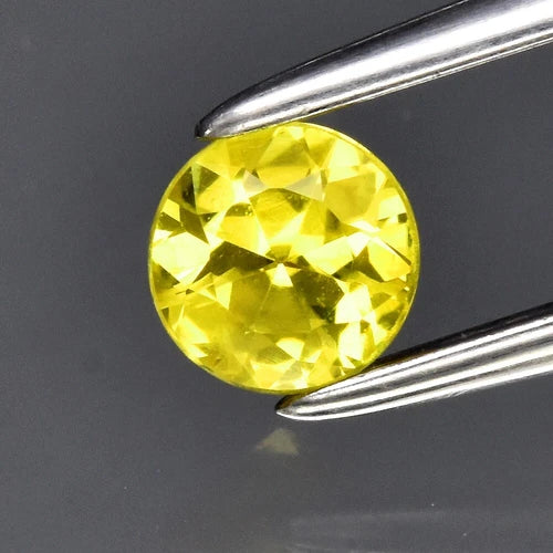 0.31ct 4mm VS Round Brilliant Yellow Sapphire Gemstone, Thailand