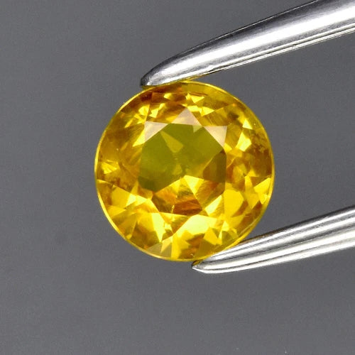 0.30ct 4mm VS Round Brilliant Yellow Sapphire Gemstone, Thailand