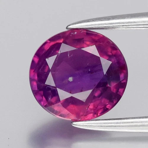 1.03ct 6.2x5.8mm Oval Natural Pinkish Purple Sapphire - Unheated, Tanzania Gem