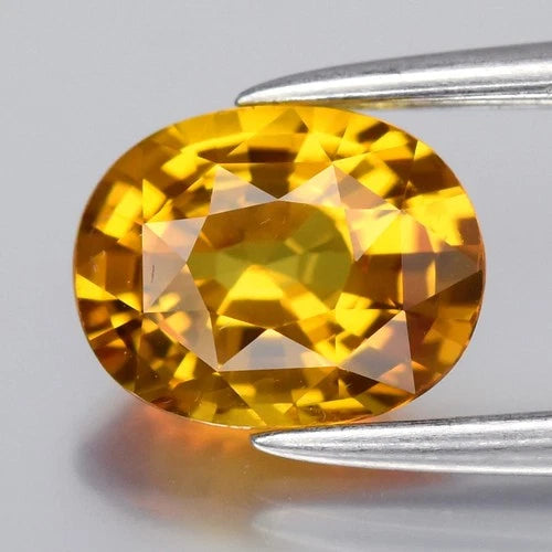 1.13ct 7x5.5mm VVS Oval Yellow Sapphire - Sparkle, Thailand Gemstone